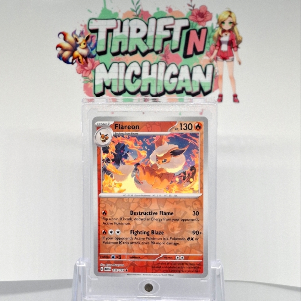 Pokemon Card Flareon Holographic Japanese Eevee Eeveelution Terastal Festival